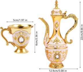 Vintage Turkish Coffee Cup Set w/Pot