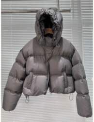 Womens Short Puffer Jacket With Duck