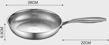 28cm Pure Titanium Hammered Pro Frying
