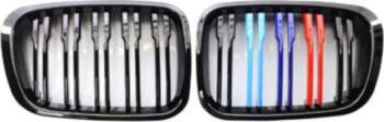 2Pcs Car Grille Double Line Easy