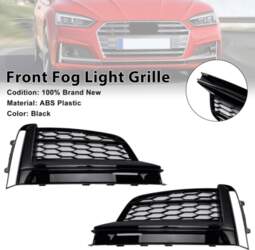 2PCS Front Bumper Fog Light Grille
