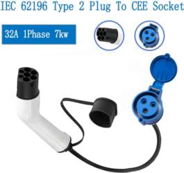 32A Type2 uz CEE EV Adapteris