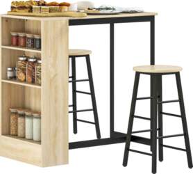 3-Piece Bar Table Set, 1 Counter