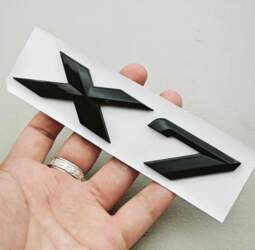 3D ABS Chrome Black Car Letters