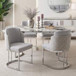 4 Dining Chairs, Comfortable, Breathable, Suitable