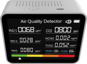 8 vienā gaisa kvalitātes monitors CO2