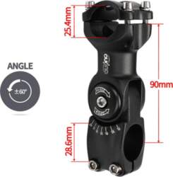 Adjustable MTB Stem 0-60 Degree Adjust