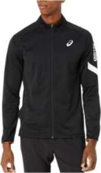 Asics Logo Print Zip-Up Stand Collar
