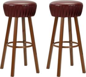 Bar Stool Set 2 Pieces Brown