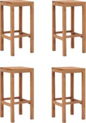 Bar Stool Set 4 Pieces Solid