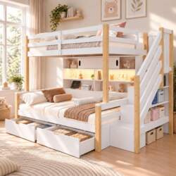 Bunk bed, loft bed made of