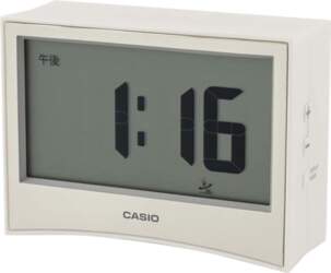 CASIO Alarm Clock, Radio-Controlled, White, Digital