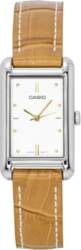 Casio Analog Leather Strap White Dial