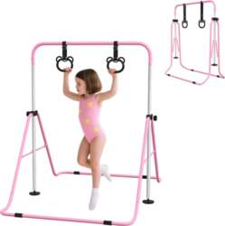 Children`s parallel bars with rings, height-adjustable