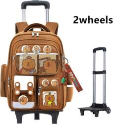 Children Trolley backpack wheels Student High