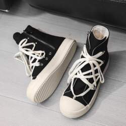 Classic Design Black Canvas Boot High