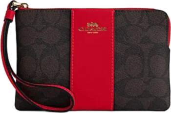 COACH Corner Zip Artificial Leather, Cow