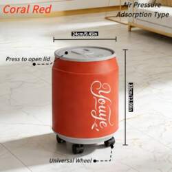 Creative Push-Button Trash Can with Lid