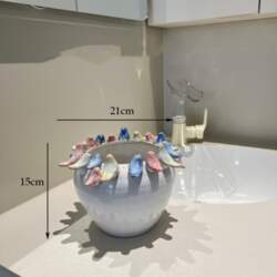 Creative Snail Bird Large Diameter Ceramic