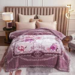 Double-Layer Thickened Raschel Blanket 100% Polyester