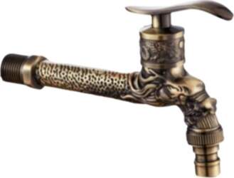 Dragon Head Design Antique Faucet Wall-Mounted