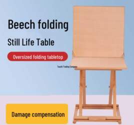 Foldable Solid Wood Sketching Table for