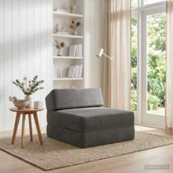 Folding Sofa Bed Dark Gray 60