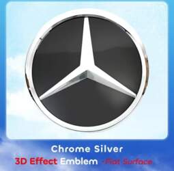 Front Grille Star Emblem Chrome Silver