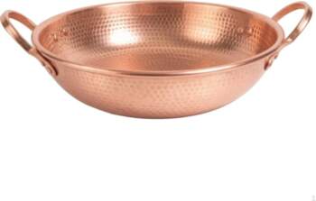 Hammered Copper Pot Handmade with Loop
