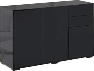 High Gloss Side Cabinet, Push-Open Design