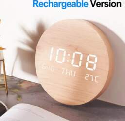 LED Digital Wall Clock Temperature Date