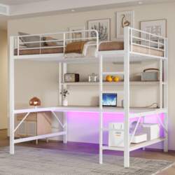 Loft Bed, 140*200 cm, Railing, Step