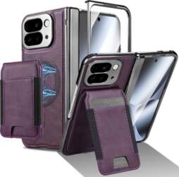 Magnetic Wallet Leather Case For Google