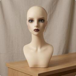 Mannequin Head with Shoulders PVC Shell