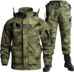 Mens Winter Workwear Set Warm Fleece-Lined