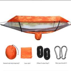 Outdoor Double Hammock with Anti-rollover, Quick-open