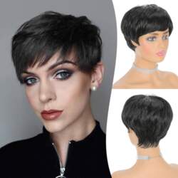 Pixie Cut Wigs Synthetic Short Blonde