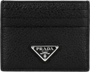 Prada Grain Triangle Logo Card Wallet