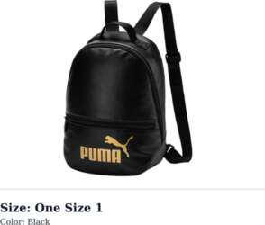 PUMA Polyester Backpack Regular Unisex Black