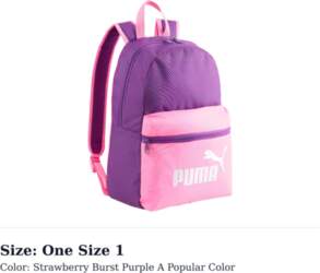 PUMA Polyester Phase Backpack Small Womens