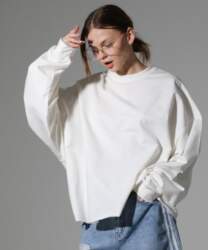 REEMNIK Oversized Plain Long Sleeve T-Shirt