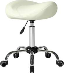 Saddle Stool, Height-Adjustable Rolling Chair with