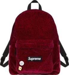 Supreme Velvet Backpack Red Leopard One-Size