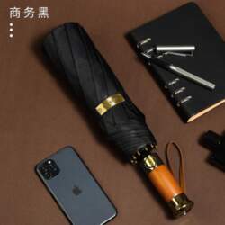 Three-fold automatic 10-bone plaid umbrella, automatic