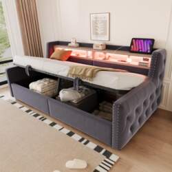 Upholstered Sofa Bed 90 x 200