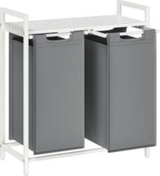 VASAGLE Laundry Basket, 2 Compartments, Laundry