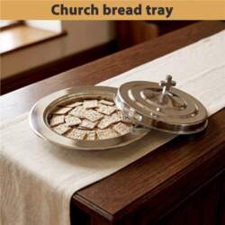 Versatile Silver Communion Bread Tray Plates