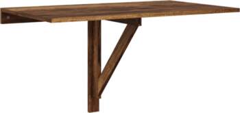 Wall Mounted Folding Table Smoked Oak