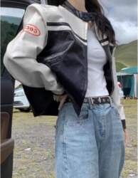 Womens Oversized Faux Shearling Bomber Jacket