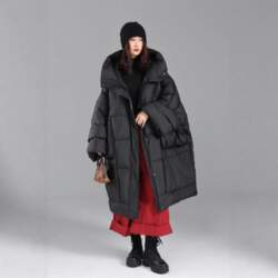Womens Oversized Long Winter Puffer Coat